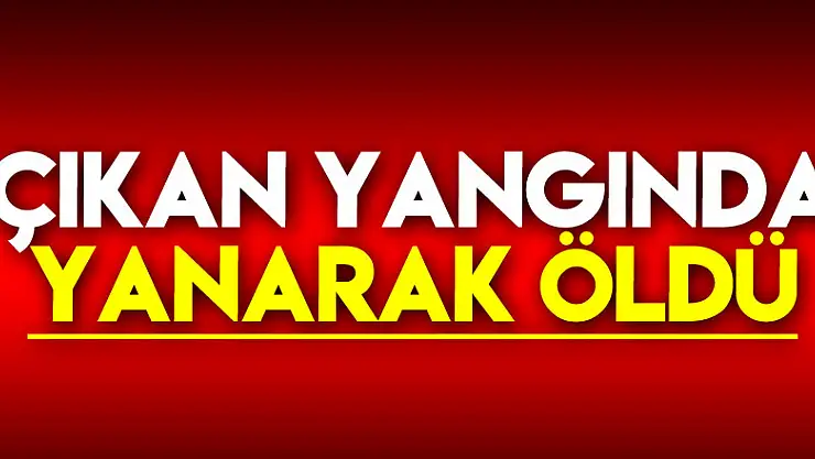 Çıkan yangında yanarak öldü