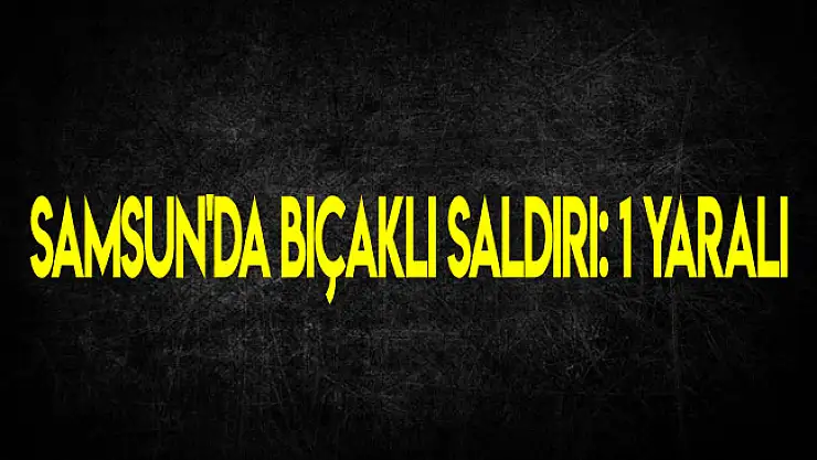 Samsun'da bıçaklı saldırı: 1 yaralı