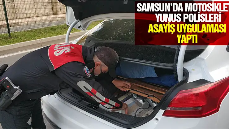 Samsun'da motosikletli Yunus polisleri asayiş uygulaması yaptı
