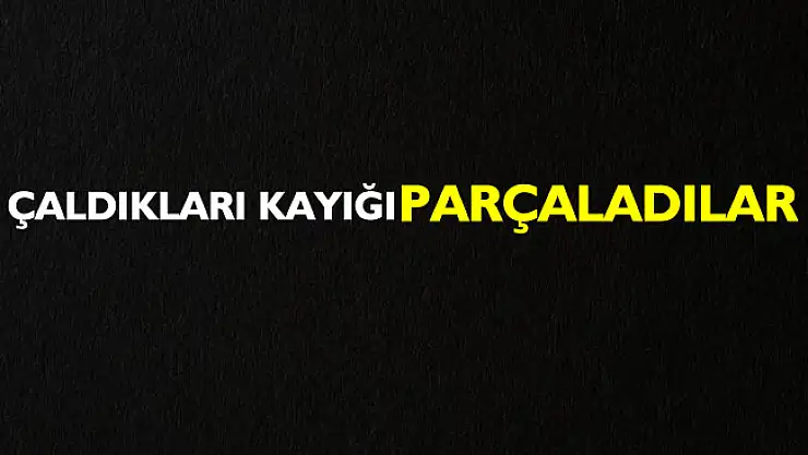 Çaldıkları kayığı parçaladılar