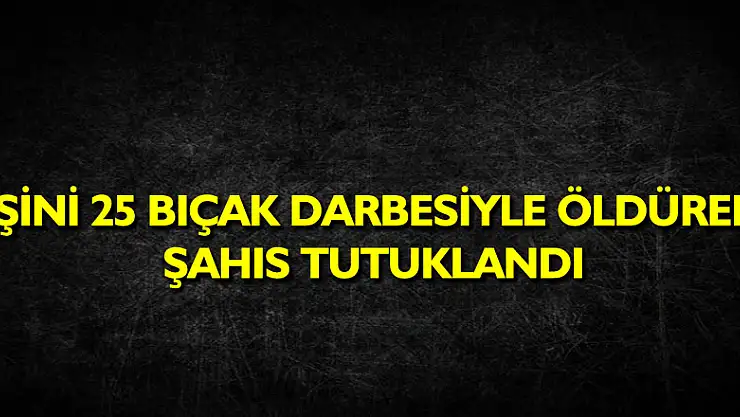 Eşini 25 bıçak darbesiyle öldüren şahıs tutuklandı