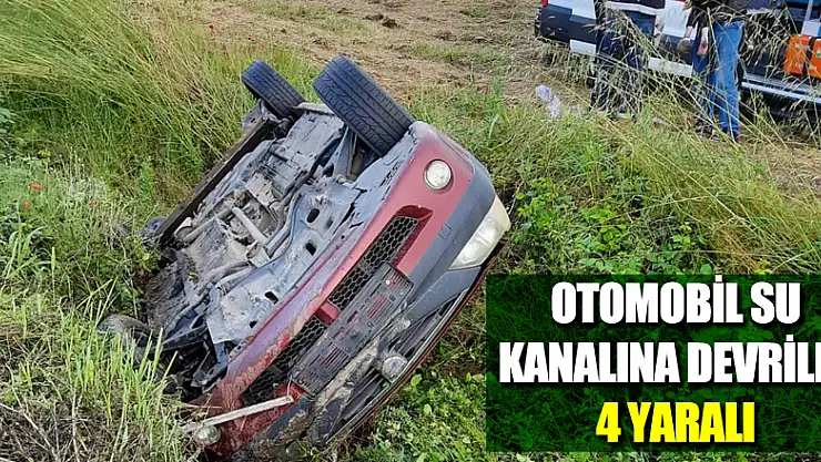 Samsun'da otomobil su kanalına devrildi: 4 yaralı