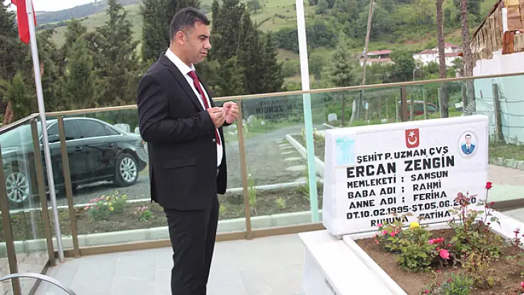 Samsunlu Şehit Ercan Zengin mezarı başında anıldı