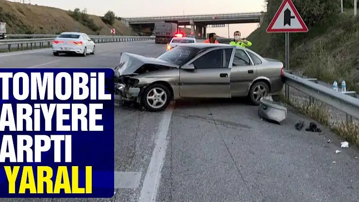 Samsun'da otomobil bariyere çarptı: 1 yaralı