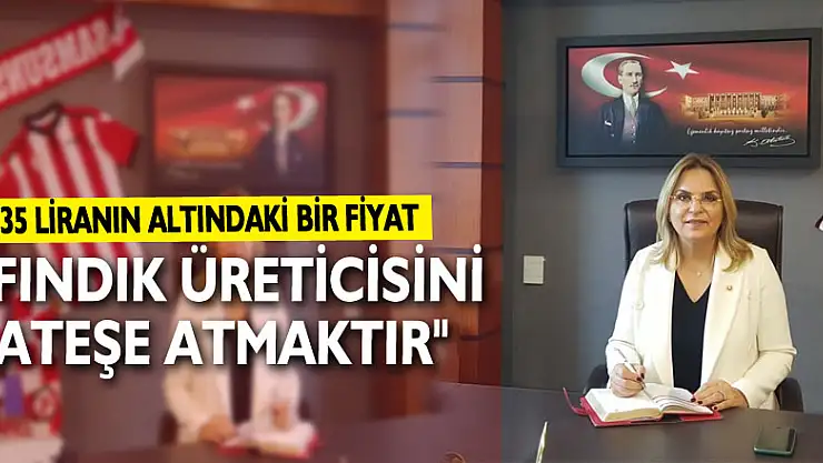Hancıoğlu: '35 liranın altındaki bir fiyat, fındık üreticisini ateşe atmaktır'