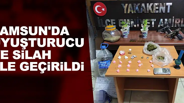 Samsun'da uyuşturucu ve silah ele geçirildi