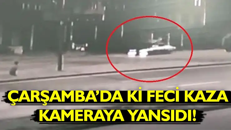 Otomobille bisiklet sürücüsüne çarptı