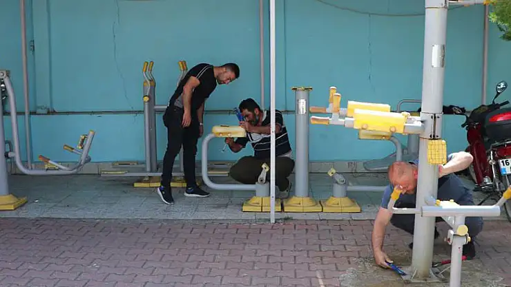 Havza'da park ve bahçeler bakıma alındı