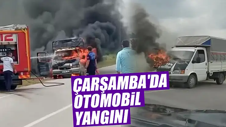 Çarşamba'da Otomobil Yangını