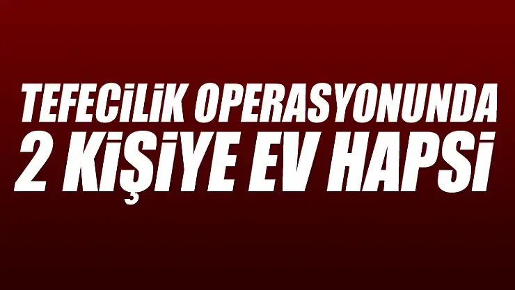 Samsun'da tefecilik operasyonunda 2 kişiye ev hapsi