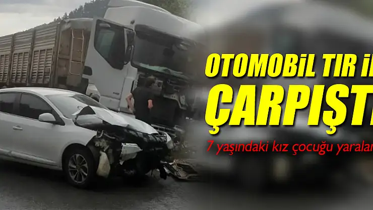 Samsun'da otomobil tır ile çarpıştı: 1 yaralı