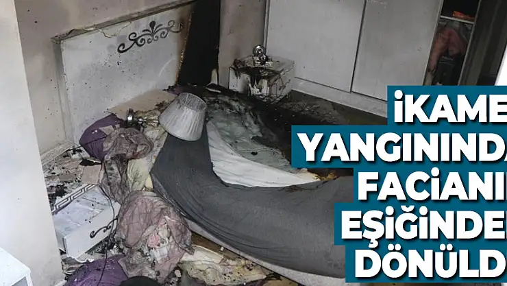 İkamet yangınında facianın eşiğinden dönüldü
