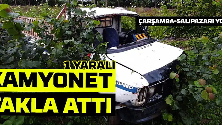 Kamyonet takla attı: 1 yaralı 