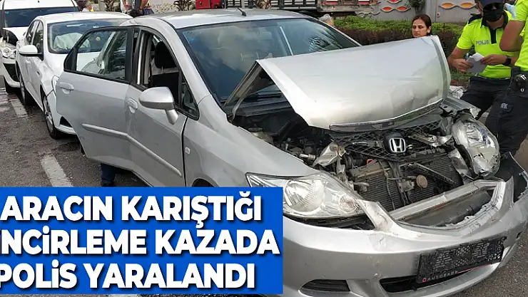 Samsun'da 4 aracın karıştığı zincirleme kazada 1 polis yaralandı