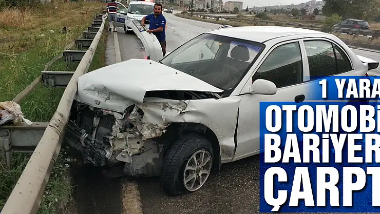 Samsun'da otomobil bariyere çarptı: 1 yaralı