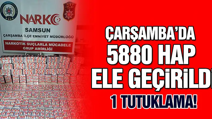 Çarşamba'da 5.880 Hap Ele geçirildi