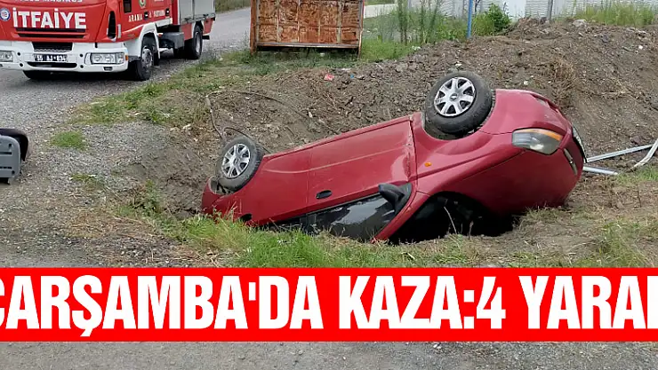 ÇARŞAMBA'DA KAZA:4 YARALI