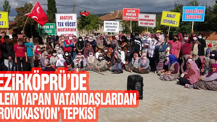 Vezirköprü'de eylem yapan vatandaşlardan 'provokasyon' tepkisi
