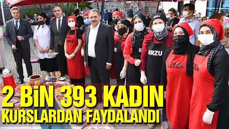 Samsun'da 2 bin 393 kadın kurslardan faydalandı