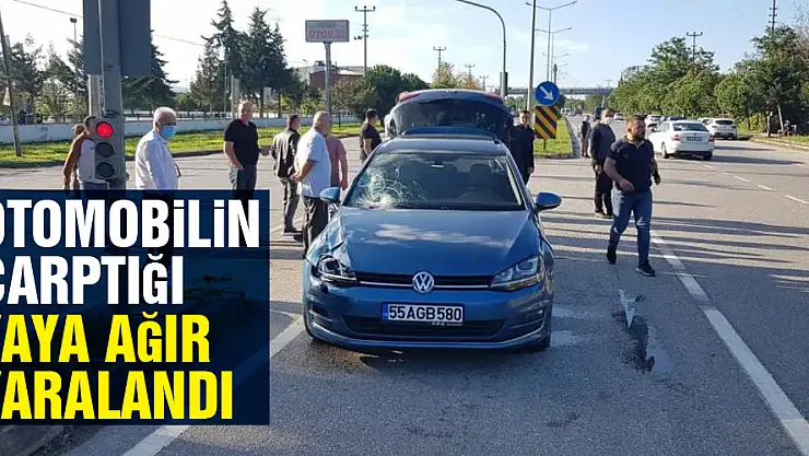 Otomobilin çarptığı yaya ağır yaralandı