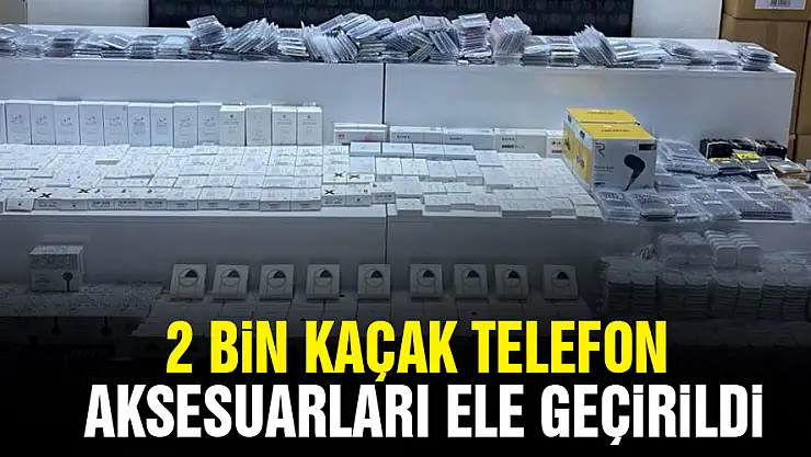 Samsun'da 2 bin 113 adet kaçak telefon aksesuarları ele geçirildi
