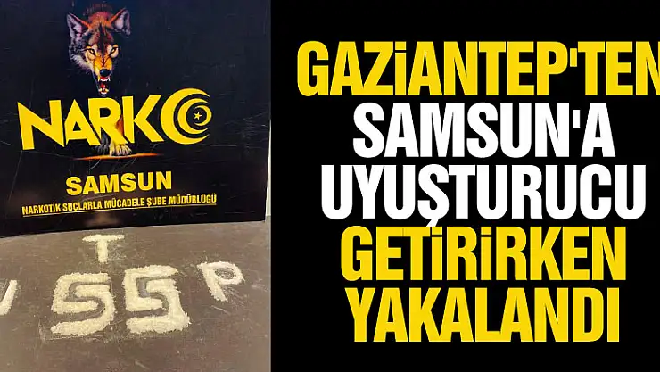 Gaziantep'ten Samsun'a uyuşturucu getirirken yakalandı