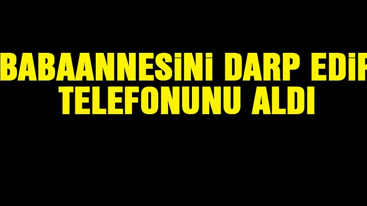 Babaannesini darp edip telefonunu aldı