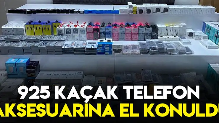 Samsun'da 925 kaçak telefon aksesuarına el konuldu