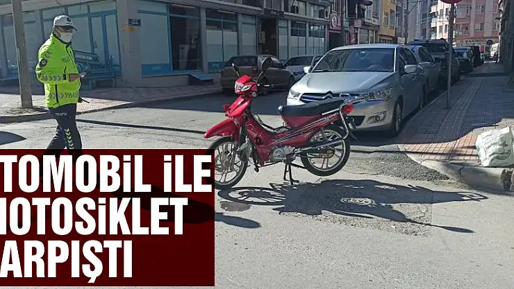 Otomobil ile motosiklet çarpıştı: 1 yaralı