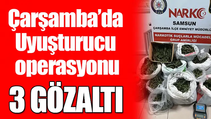 Uyuşturucu operasyonu: 3 gözaltı 
