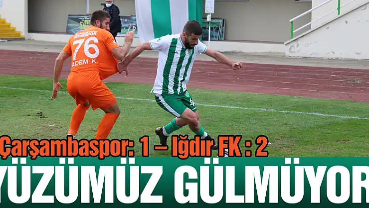 Yüzümüz gülmüyor! Çarşambaspor: 1 – Iğdır FK : 2