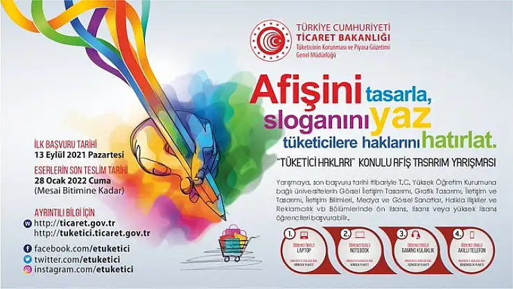 'Tüketici Hakları' konulu afiş tasarım yarışmasına davet