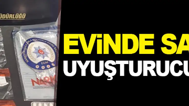 Evinde satışa hazır uyuşturucuyla yakalandı