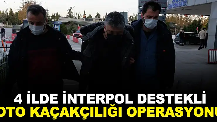 4 ilde İnterpol destekli oto kaçakçılığı operasyonu: 10 gözaltı