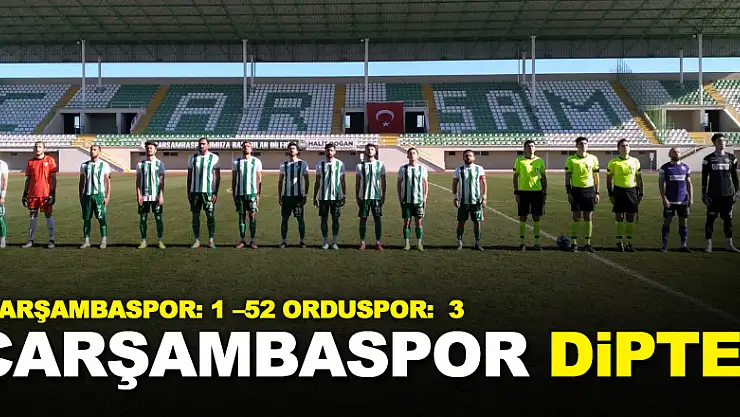 Çarşambaspordipte! Çarşambaspor: 1 –52 Orduspor:  3