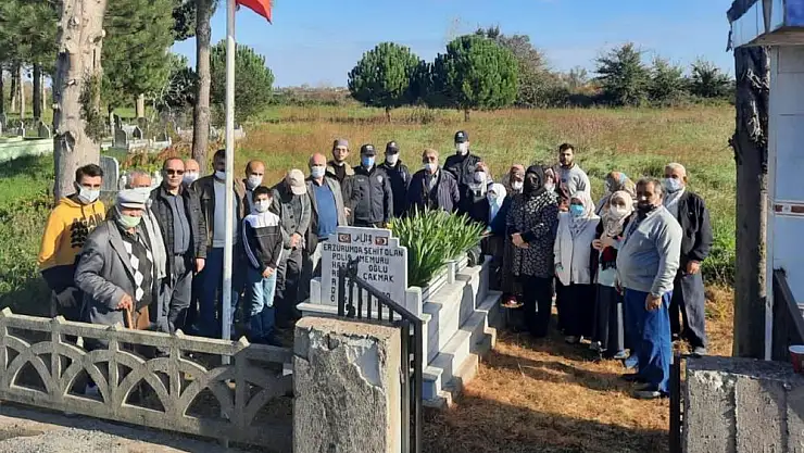 Şehit polis memuru mezarı başında dualarla anıldı