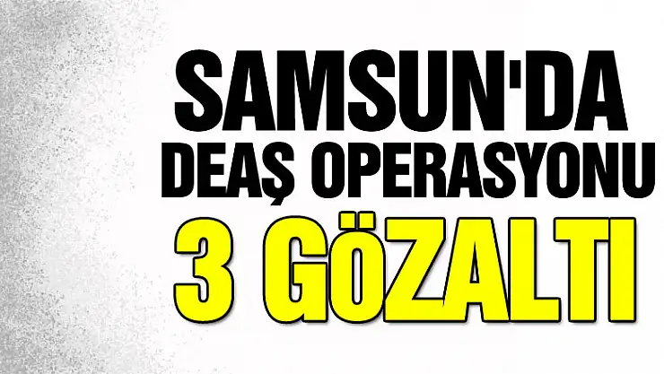 Samsun'da DEAŞ operasyonu: 3 gözaltı