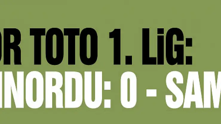 Spor Toto 1. Lig: Altınordu: 0 - Samsunspor: 2