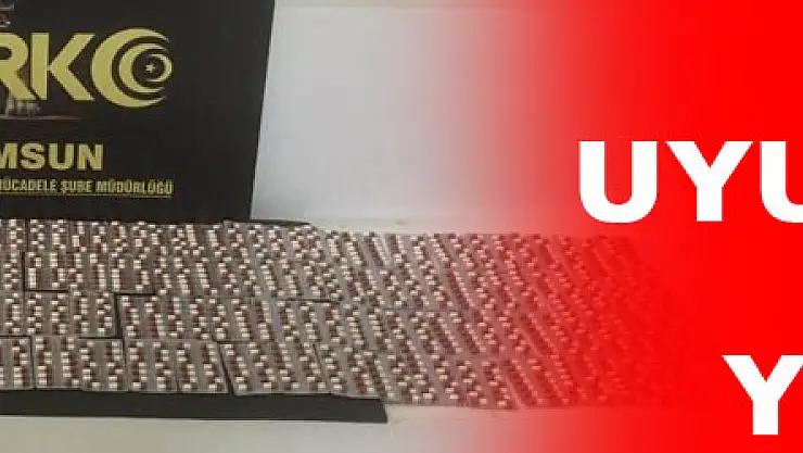 Samsun'da bin 666 uyuşturucu hapla yakalanan şahsa gözaltı