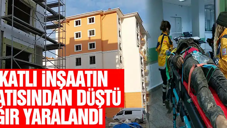 Samsun'da 8 katlı inşaatın çatısından düşen işçi ağır yaralandı