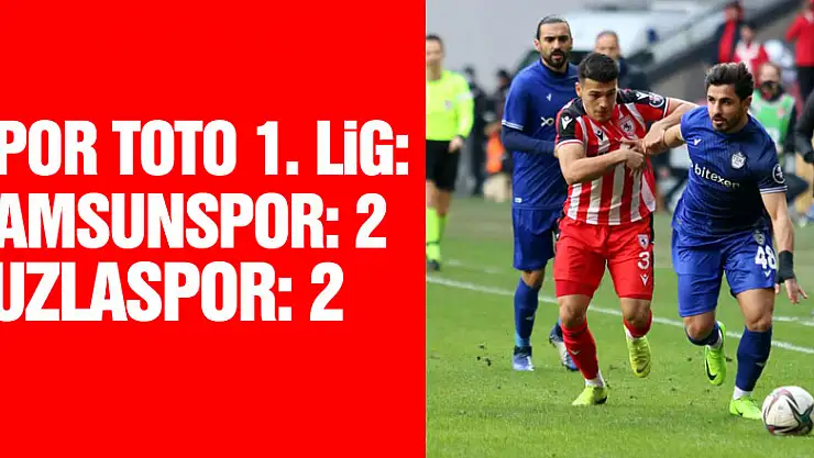 Spor Toto 1. Lig: Samsunspor: 2 - Tuzlaspor: 2