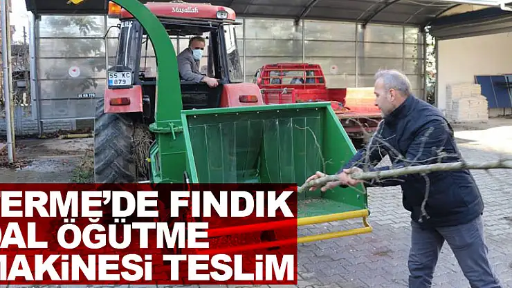 Terme'de fındık dal öğütme makinesi teslimi