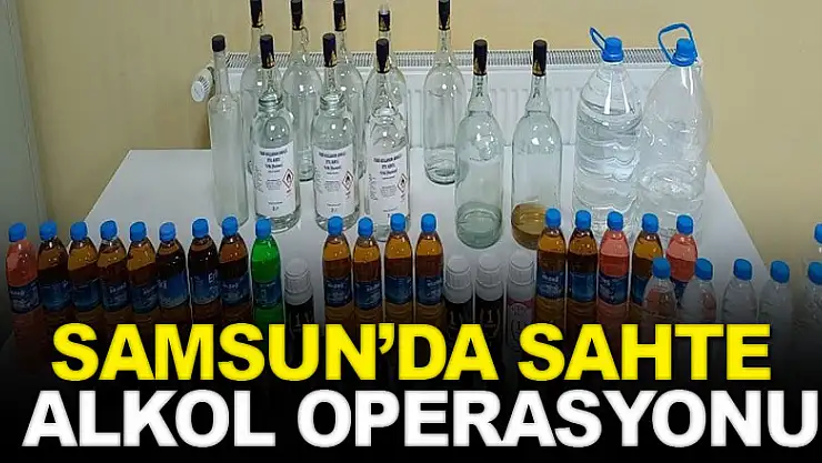 Samsun'da sahte alkol operasyonu: 1 gözaltı