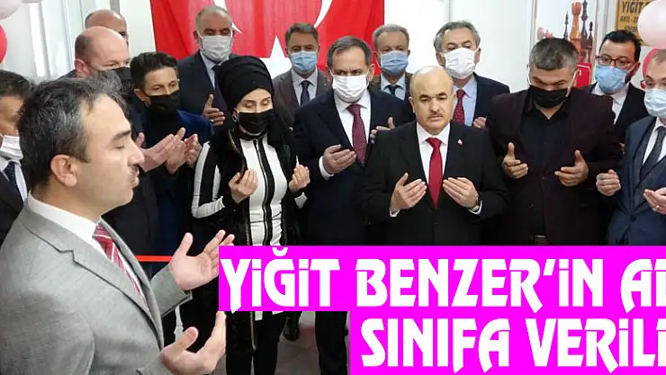 Samsun'da Yiğit Benzer'in adı okulunda açılan sınıfa verildi