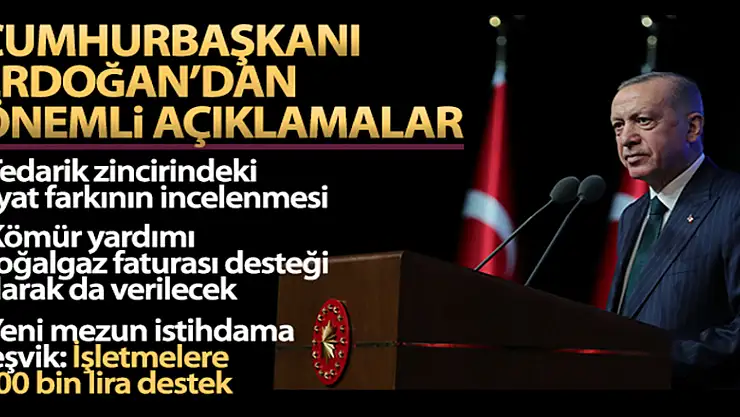 Cumhurbaşkanı Erdoğan, açıklamalarda bulundu
