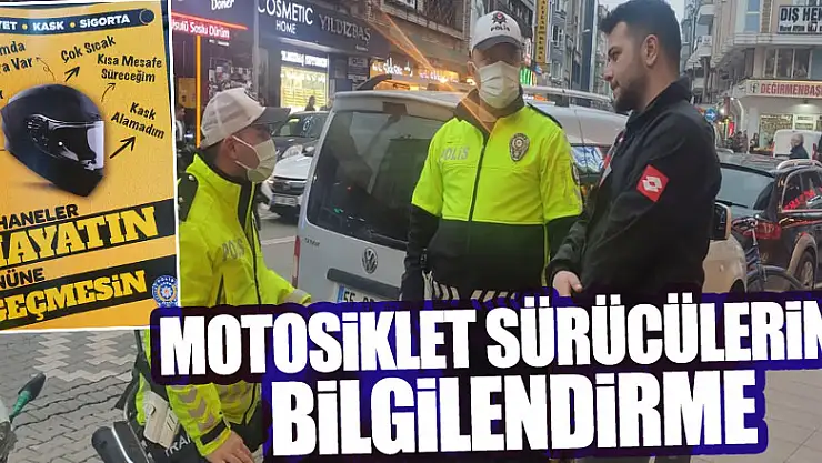 Motosiklet sürücülerine bilgilendirme
