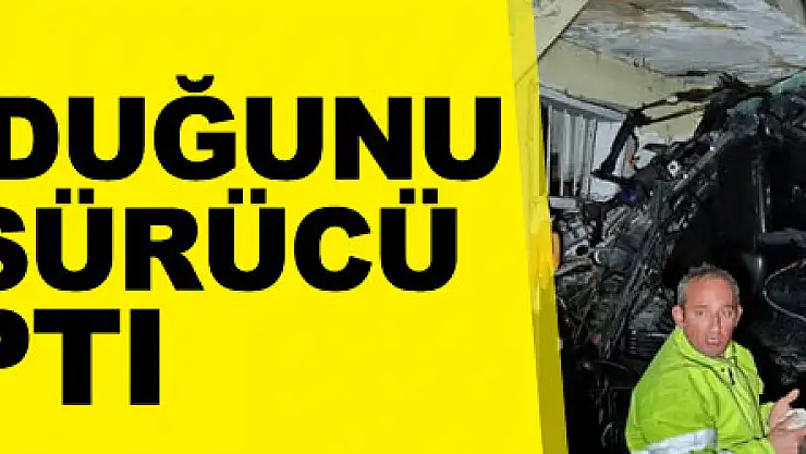 Pozitif olduğunu öğrenen tır sürücüsü kaza yaptı