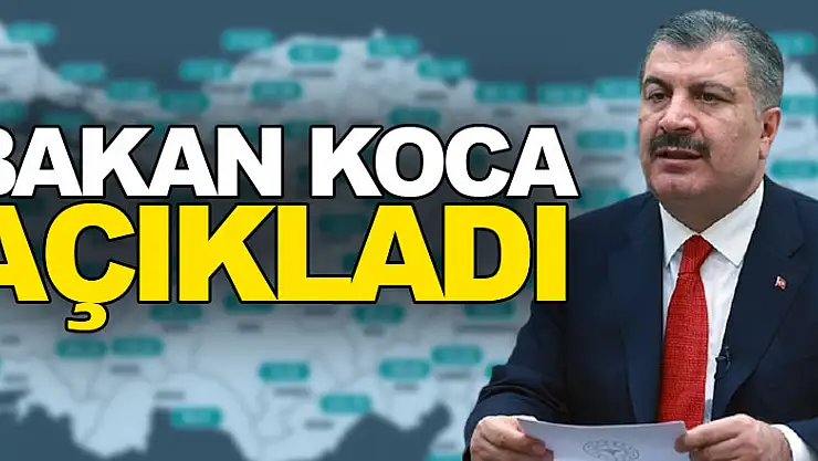Bakan Koca, il bazında 100 bin kişi içinde bir haftalık vaka haritasını paylaştı