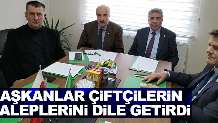 Başkanlar çiftçilerin taleplerini dile getirdi