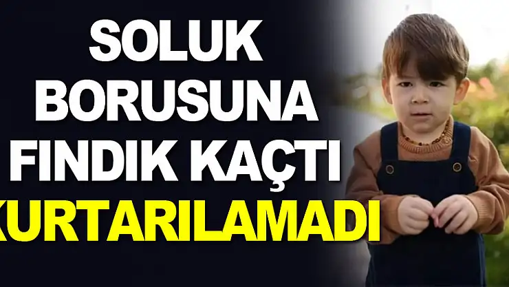 Soluk borusuna fındık kaçan çocuk kurtarılamadı